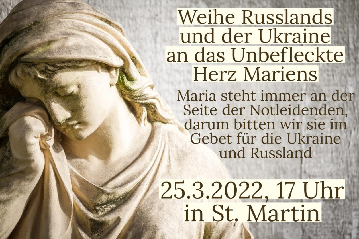 Weihe Russlands Und Der Ukraine An Das Unbefleckte Herz Mariens