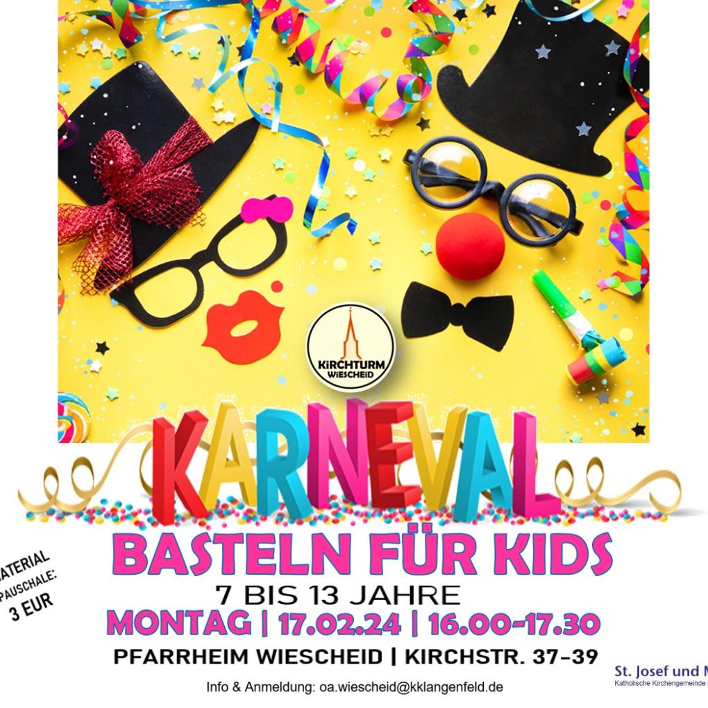 Karnevalsbasteln für Kids Flyer