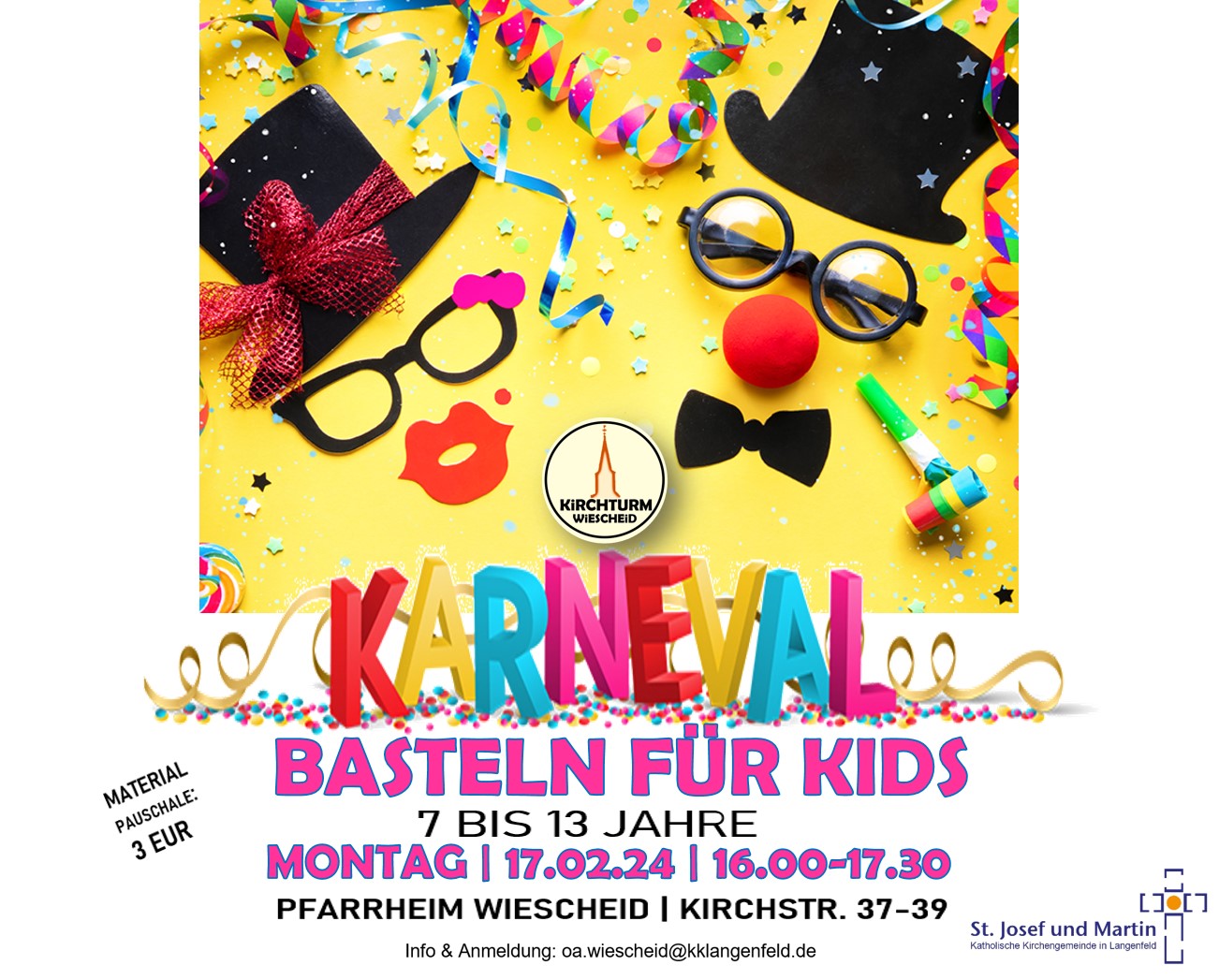 Karnevalsbasteln für Kids Flyer