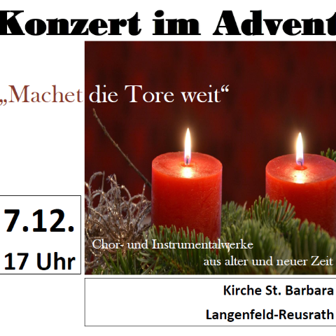 Plakat Adventskonzert 2025
